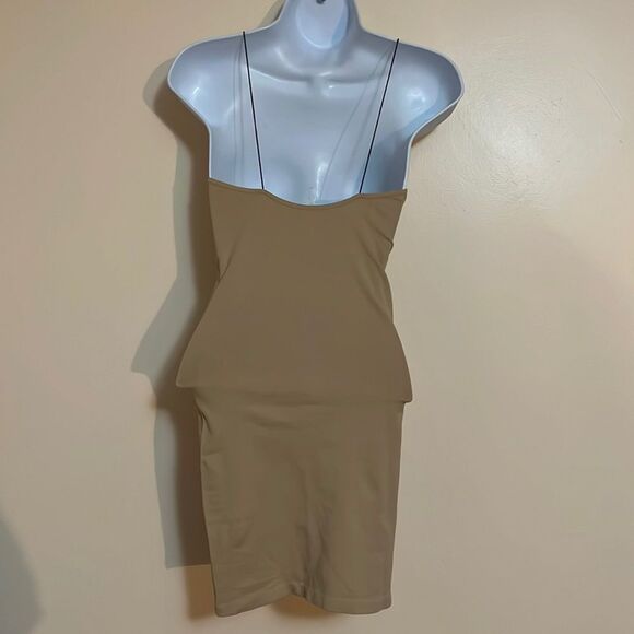 Intimately Free People Beige with Black Straps Tank Dress Slip Dress Sz XS/S - Picture 2 of 2